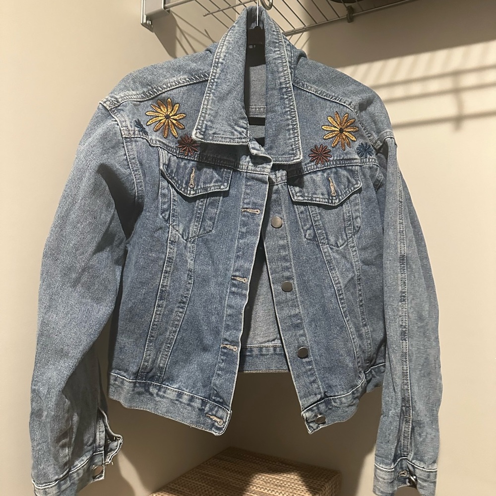Flower Jean Jacket